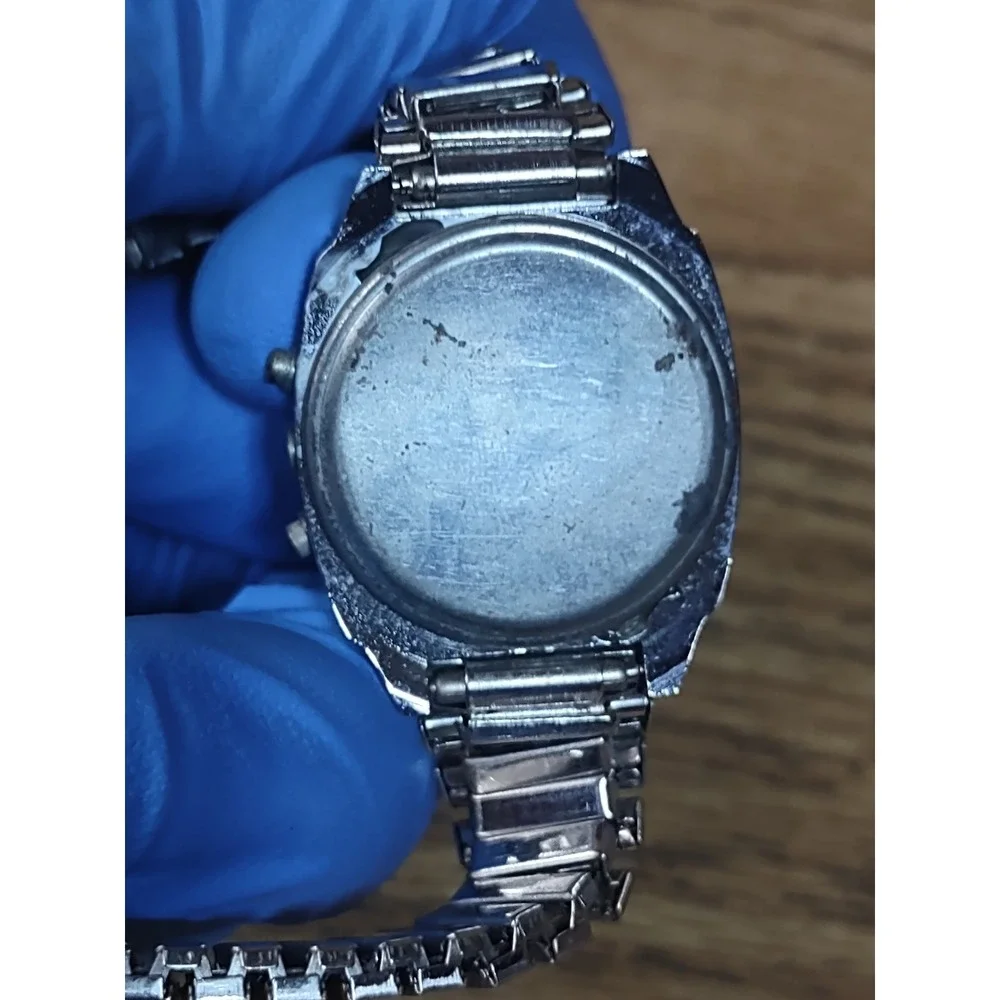 Vintage Hamilton 1893 Elks Lodge 1868-1982 Digital Watch Silver Tone Expansion
